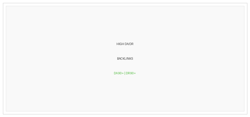 High DA/DR Backlinks